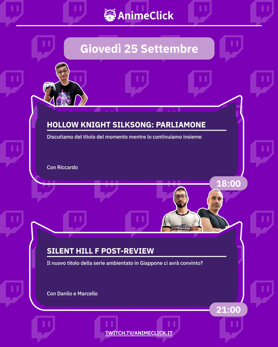AnimeClick su Twitch: programma dal 22 al 28 settembre